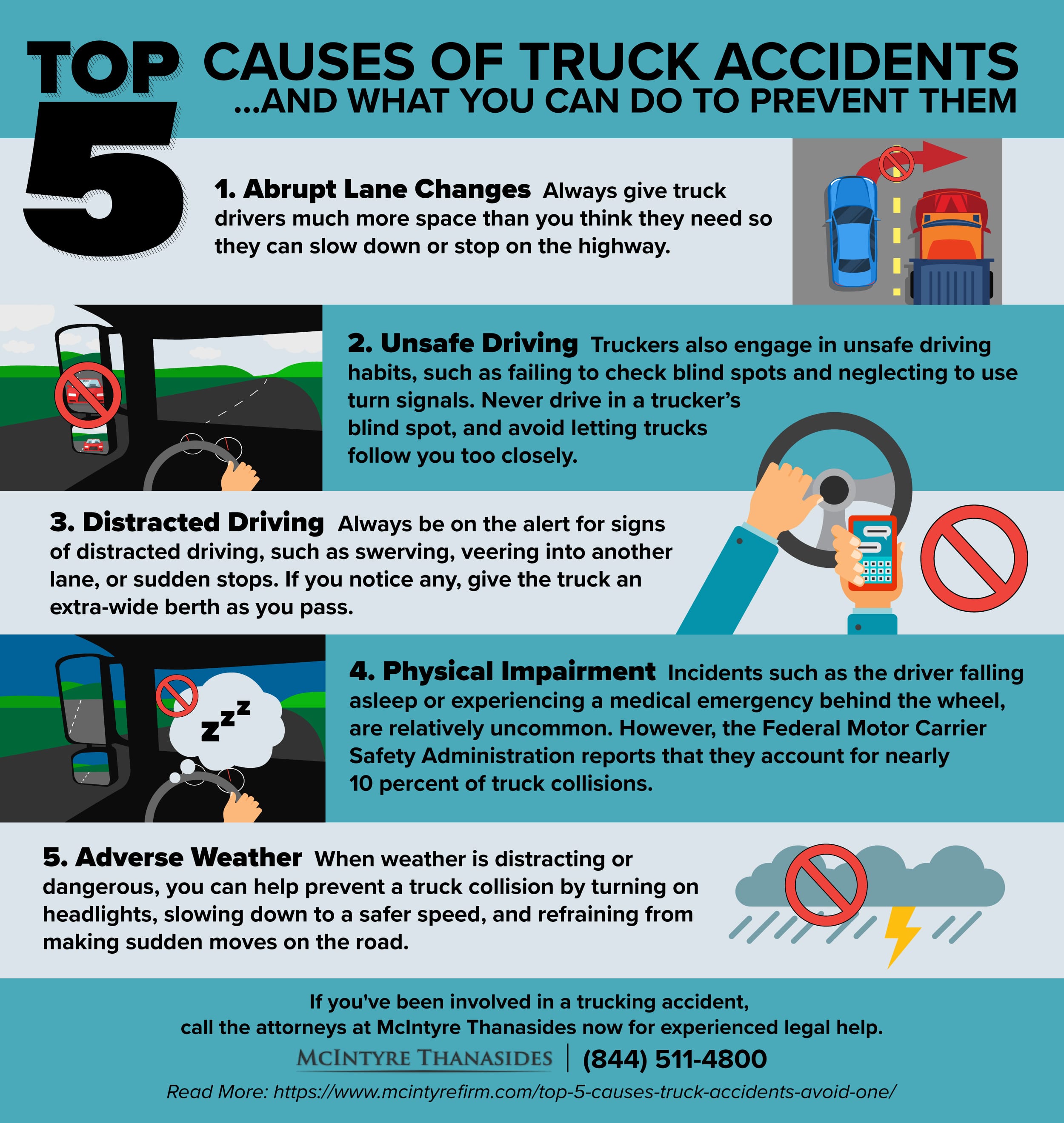 Top Causes Of Truck Accidents And How To Avoid One Infographic